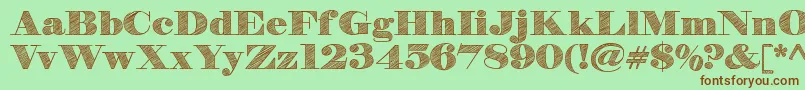 HbSketchDemo Font – Brown Fonts on Green Background