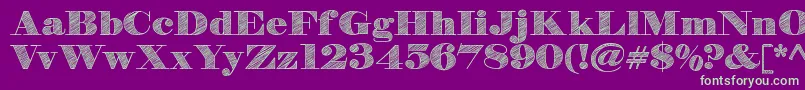 HbSketchDemo Font – Green Fonts on Purple Background