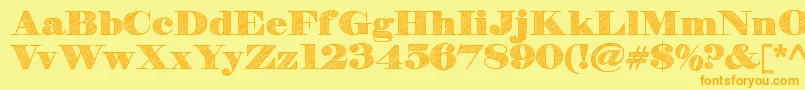 En savoir plus sur la police HbSketchDemo Police HbSketchDemo – polices orange sur fond jaune