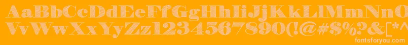 HbSketchDemo-Schriftart – Rosa Schriften auf orangefarbenem Hintergrund