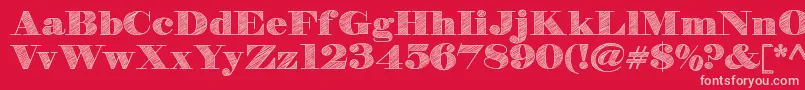 HbSketchDemo Font – Pink Fonts on Red Background