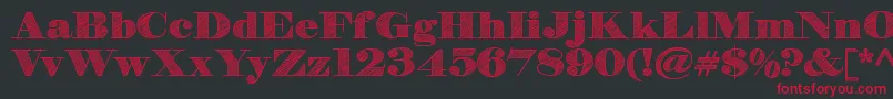 HbSketchDemo Font – Red Fonts on Black Background