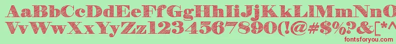 HbSketchDemo Font – Red Fonts on Green Background
