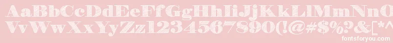 HbSketchDemo Font – White Fonts on Pink Background