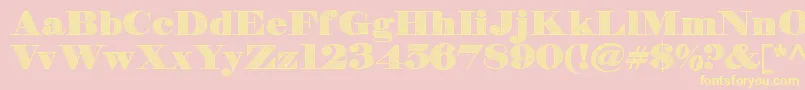 HbSketchDemo Font – Yellow Fonts on Pink Background