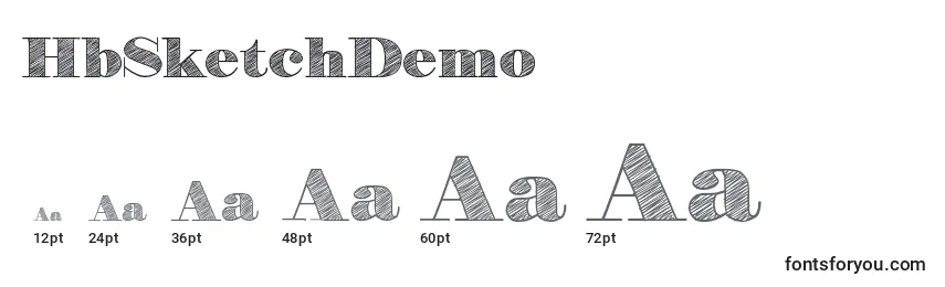 HbSketchDemo Font Sizes