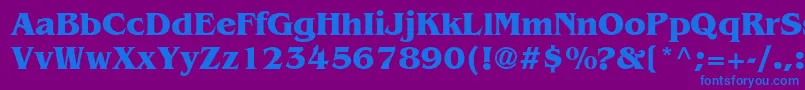 ExpressDecoSsiBold Font – Blue Fonts on Purple Background