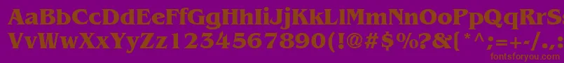 ExpressDecoSsiBold Font – Brown Fonts on Purple Background