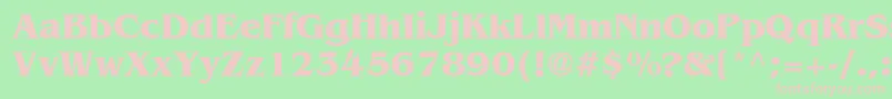 ExpressDecoSsiBold Font – Pink Fonts on Green Background