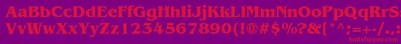 ExpressDecoSsiBold Font – Red Fonts on Purple Background