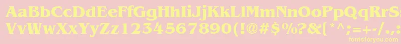 ExpressDecoSsiBold Font – Yellow Fonts on Pink Background