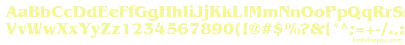 ExpressDecoSsiBold Font – Yellow Fonts on White Background