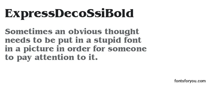 ExpressDecoSsiBold Font