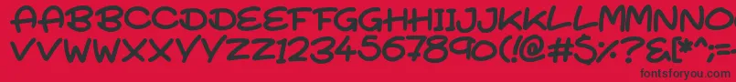 SuperTurnips Font – Black Fonts on Red Background
