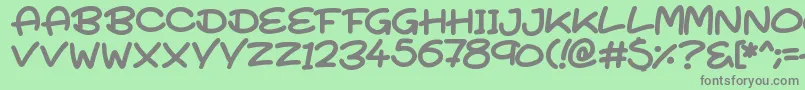 SuperTurnips Font – Gray Fonts on Green Background