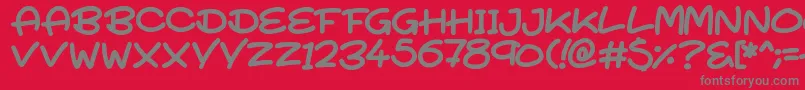 SuperTurnips Font – Gray Fonts on Red Background
