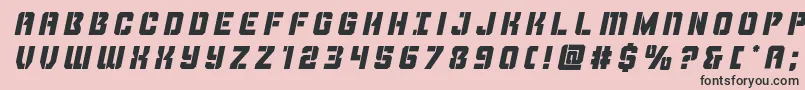 Thundertroopertitleital Font – Black Fonts on Pink Background