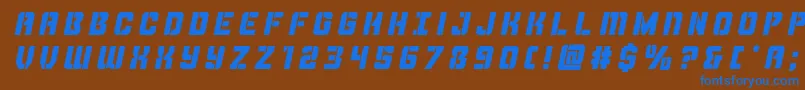 More about Thundertroopertitleital Font Thundertroopertitleital Font – Blue Fonts on Brown Background