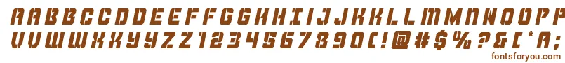 Thundertroopertitleital Font – Brown Fonts on White Background