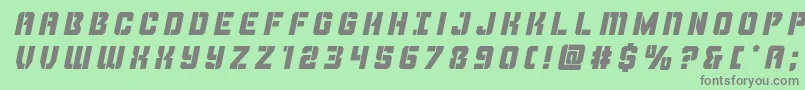 Thundertroopertitleital Font – Gray Fonts on Green Background