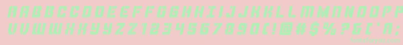 Thundertroopertitleital Font – Green Fonts on Pink Background