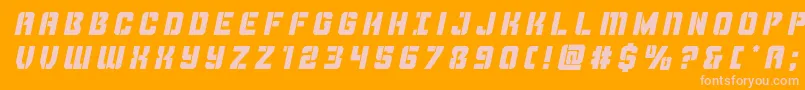 Thundertroopertitleital Font – Pink Fonts on Orange Background