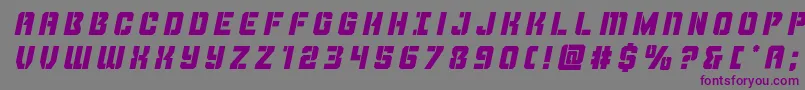 Thundertroopertitleital Font – Purple Fonts on Gray Background