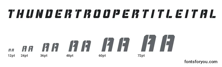 Размеры шрифта Thundertroopertitleital
