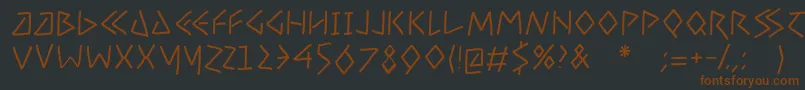 UncialcondensedsoftMedium Font – Brown Fonts on Black Background
