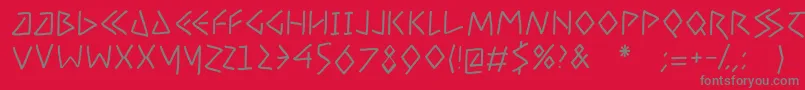 UncialcondensedsoftMedium Font – Gray Fonts on Red Background