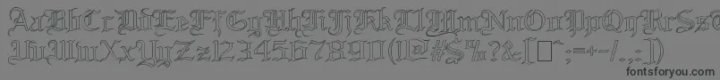 BloodandbladeOutilne Font – Black Fonts on Gray Background