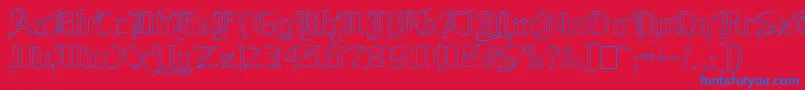 BloodandbladeOutilne Font – Blue Fonts on Red Background