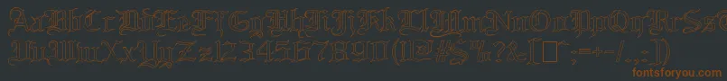 BloodandbladeOutilne Font – Brown Fonts on Black Background