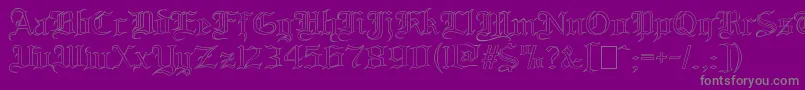 BloodandbladeOutilne Font – Gray Fonts on Purple Background