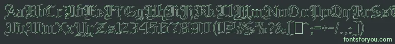 BloodandbladeOutilne Font – Green Fonts on Black Background