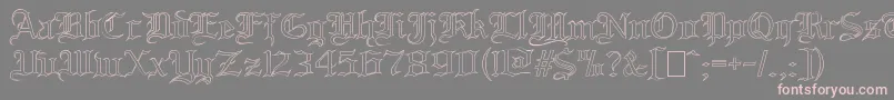 BloodandbladeOutilne Font – Pink Fonts on Gray Background