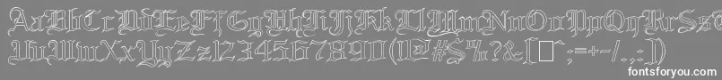 BloodandbladeOutilne Font – White Fonts on Gray Background