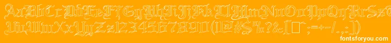 BloodandbladeOutilne Font – White Fonts on Orange Background