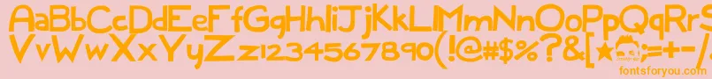 FullDeceSans1.0 Font – Orange Fonts on Pink Background