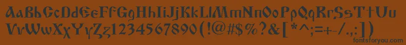 Police Cyrillic Old – polices noires sur fond brun