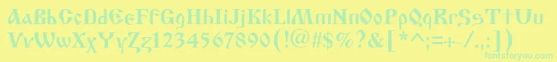 Подробнее о шрифте Cyrillic Old Шрифт Cyrillic Old – зелёные шрифты на жёлтом фоне