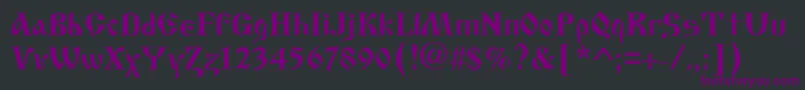 Cyrillic Old Font – Purple Fonts on Black Background