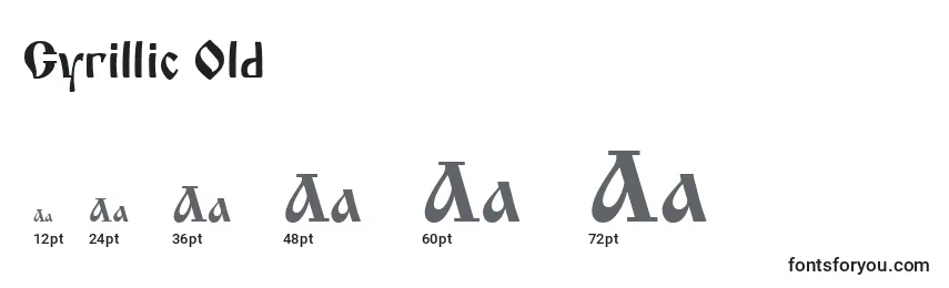 Cyrillic Old Font Sizes
