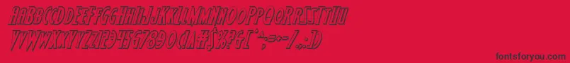 Wolfsbane23Dital Font – Black Fonts on Red Background