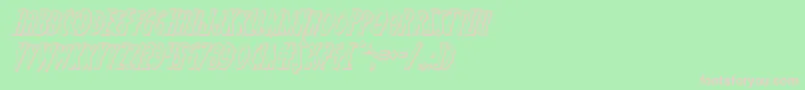 Wolfsbane23Dital Font – Pink Fonts on Green Background
