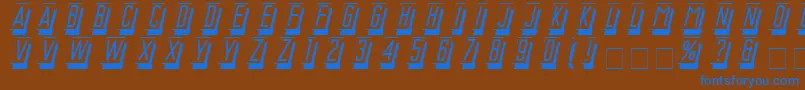 MastercardNormal Font – Blue Fonts on Brown Background
