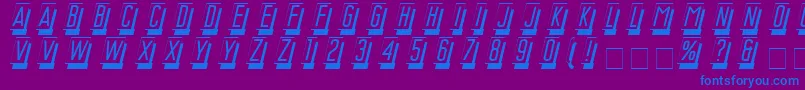 MastercardNormal Font – Blue Fonts on Purple Background