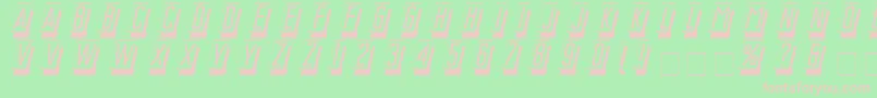 MastercardNormal Font – Pink Fonts on Green Background