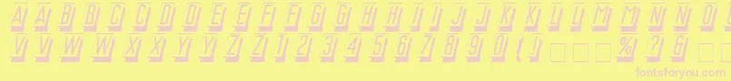 MastercardNormal Font – Pink Fonts on Yellow Background