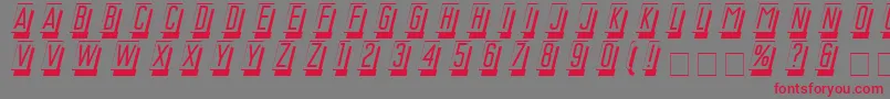 MastercardNormal Font – Red Fonts on Gray Background
